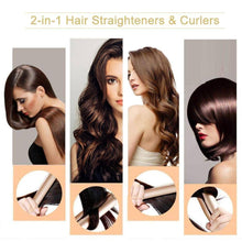 Load image into Gallery viewer, 2-in-1 Hair Straightener Spiral Wave Curler