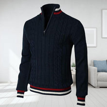Load image into Gallery viewer, Color Block Turtleneck With Zip Closure