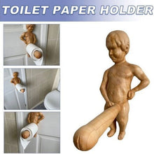 Load image into Gallery viewer, Funny Wood Toilet Roll Holder