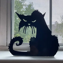 Load image into Gallery viewer, Angry Cat Metal Halloween Decor