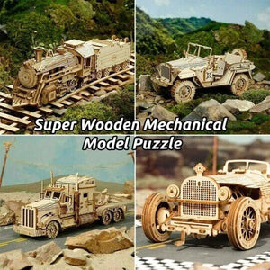 🧩🧩Super Wooden Mechanical Model Puzzle Set🚂🔥