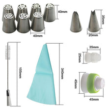 Load image into Gallery viewer, Stainless steel spout set (13 pieces) for cupcakes and cake decoration action