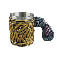 Load image into Gallery viewer, Stainless Steel Bullet Pattern Beer Mug