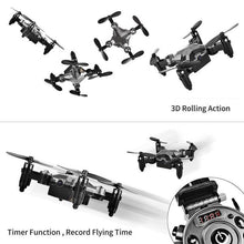 Load image into Gallery viewer, Mini Drone Aircraft Foldable Aerial WiFi Watch Remote Control
