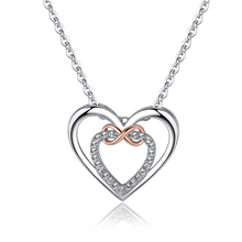 Load image into Gallery viewer, Two Hearts Infinity Necklace