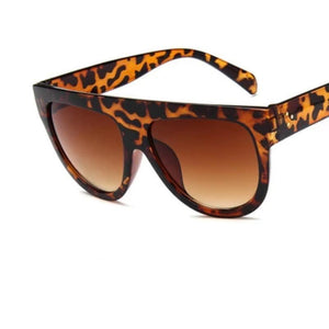 Women Classic Oversized Luxury Gradient Shield-Shaped Sunglasses