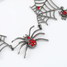 Load image into Gallery viewer, Halloween Jewelry Creative Necklace Spider Web Pendant &amp; Chain