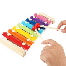 Load image into Gallery viewer, Wooden Octave Knocking Piano Baby Beat Xylophone