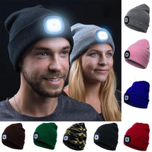 Load image into Gallery viewer, Winter Unisex LED Knitted Beanie Hat (12 Hours)