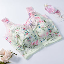 Load image into Gallery viewer, FRONT ZIPPER WIRELESS FLOWER BRA