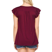 Load image into Gallery viewer, Women&#39;s V Neck Pleated Tunic Tops