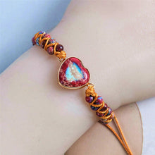 Load image into Gallery viewer, 💓To My Granddaughter Love You Forever Jasper Heart Bracelet🎁