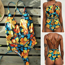 Load image into Gallery viewer, Women Multi-Flower Printed One Pieces Bikini