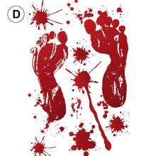 Load image into Gallery viewer, Halloween blood hand footprints wall stickers