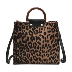Women Leopard Luxury Handbags Designer With Handle Shoulder Bag