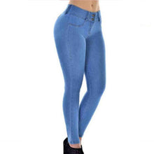 Load image into Gallery viewer, High Waist Stretch Denim Pants