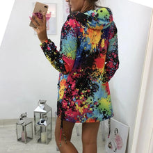 Load image into Gallery viewer, Womens Tie dyeing Print Feminino Casual Pockets Overcoat