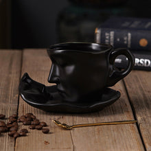 Load image into Gallery viewer, Metal touching face creative ceramic kiss Coffee cup