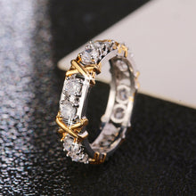 Load image into Gallery viewer, Cross Moissanite Ring
