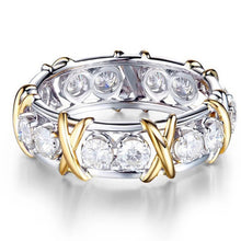 Load image into Gallery viewer, Cross Moissanite Ring