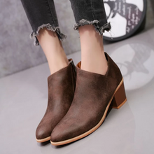 Load image into Gallery viewer, Women Retro High Heel Ankle Boots