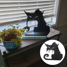 Load image into Gallery viewer, Angry Cat Metal Halloween Decor