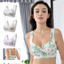 Load image into Gallery viewer, FRONT ZIPPER WIRELESS FLOWER BRA