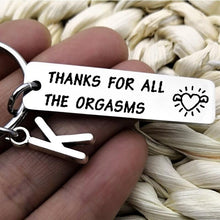 Load image into Gallery viewer, SANK®Naughty &amp; Funny Keychain/Charm Couple Key Ring with letter pendant