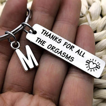 Load image into Gallery viewer, SANK®Naughty &amp; Funny Keychain/Charm Couple Key Ring with letter pendant