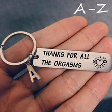 Load image into Gallery viewer, SANK®Naughty &amp; Funny Keychain/Charm Couple Key Ring with letter pendant