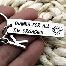 Load image into Gallery viewer, SANK®Naughty &amp; Funny Keychain/Charm Couple Key Ring with letter pendant