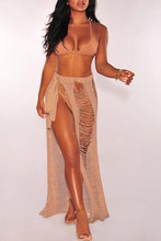 Load image into Gallery viewer, New Distressed Halter Neck Sleeveless Long Beachwear