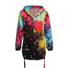 Load image into Gallery viewer, Womens Tie dyeing Print Feminino Casual Pockets Overcoat