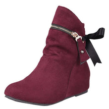 Load image into Gallery viewer, Women Wedges Winter Zipper Casual Boots