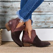 Load image into Gallery viewer, Women Patchwork Ankle Boots