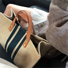 Load image into Gallery viewer, Women Straw New Color Matching Weaving Big Handbag