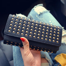 Load image into Gallery viewer, Women Pu Leather Fashion Long Clutch Vintage Punk Cool Wallet
