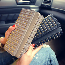 Load image into Gallery viewer, Women Pu Leather Fashion Long Clutch Vintage Punk Cool Wallet