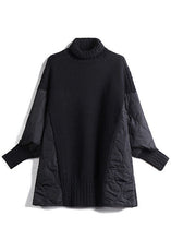 Load image into Gallery viewer, Turtleneck Patchwork Knitted Sweater