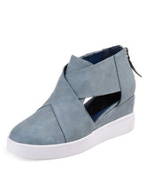 Load image into Gallery viewer, Women Spring Cut Out Ankle Boots Wedge Sneakers Plus Size Shoes