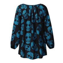 Load image into Gallery viewer, Halloween New Women&#39;s Casual Printing V-neck Long-Sleeved Shirt