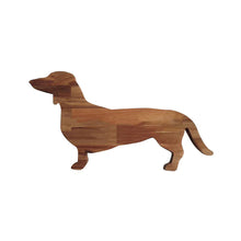 Load image into Gallery viewer, Wooden Dachshund Dog Dinner Plate