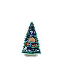 Load image into Gallery viewer, Christmas Tree Decorated with Nativity Set-Christmas Tree Shelf