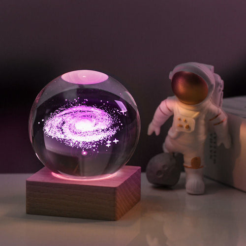 (✨hot sale✨)3D Galaxy Crystal Ball Nightlight Decorlamp