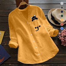 Load image into Gallery viewer, Long-sleeved V-neck Blouse