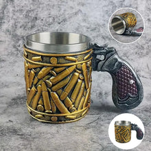 Load image into Gallery viewer, Stainless Steel Bullet Pattern Beer Mug