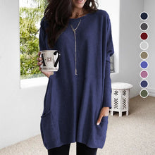 Load image into Gallery viewer, Long Sleeve Casual Pocket T-Shirt