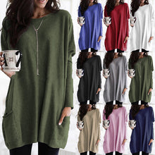 Load image into Gallery viewer, Long Sleeve Casual Pocket T-Shirt