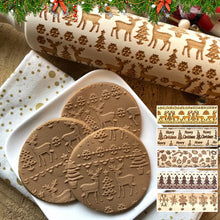 Load image into Gallery viewer, Carved beech wood rolling pin