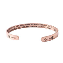 Load image into Gallery viewer, For Daughter - Whenever You Feel Overwhelmed...Crown Bracelet